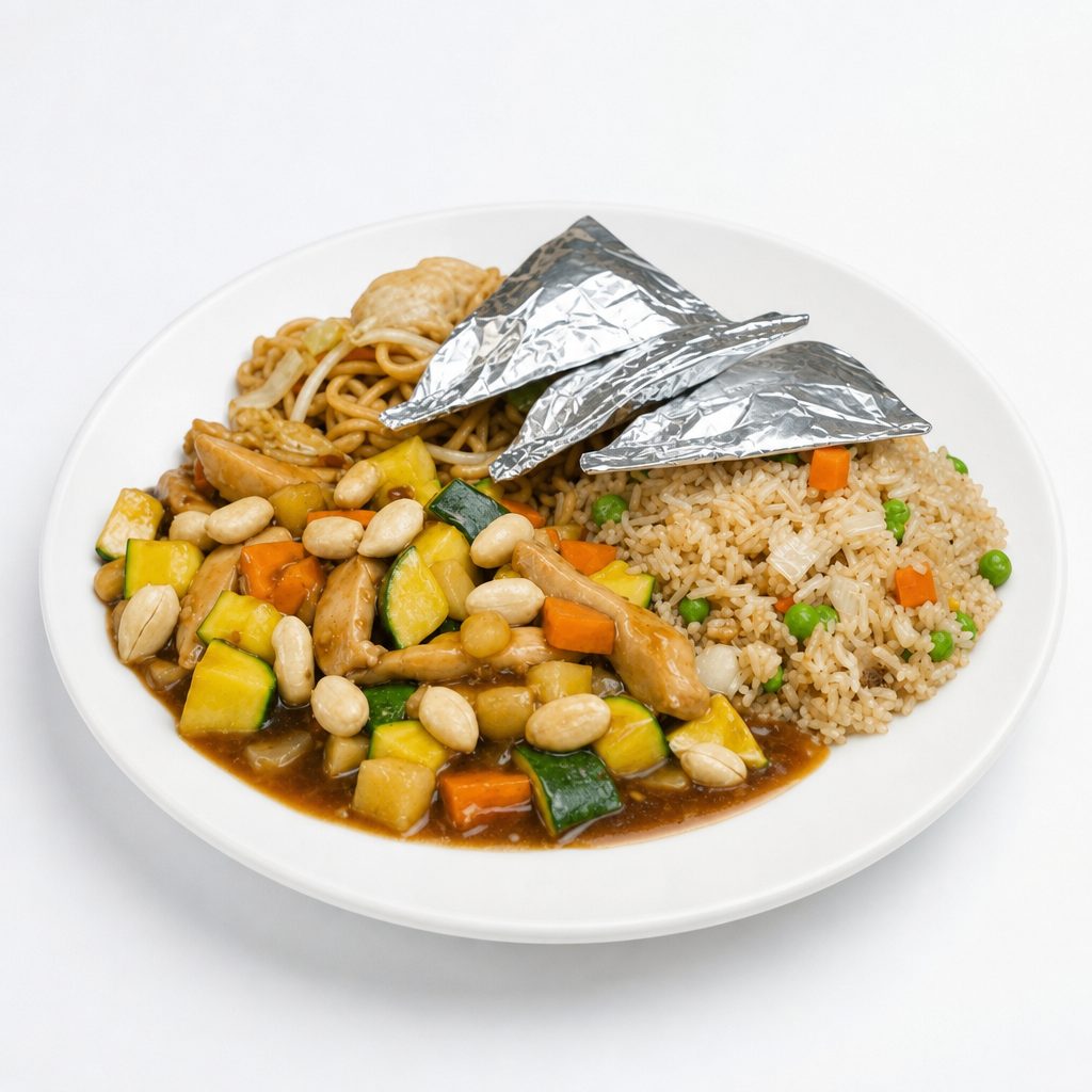 C13. Kung Pao Chicken, Chicken in Foil.