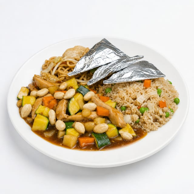 C13. Kung Pao Chicken, Chicken in Foil.