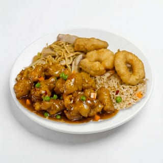 C15. Fried Prawns & Garlic Chicken / 炸虾鱼香鸡 (套餐)